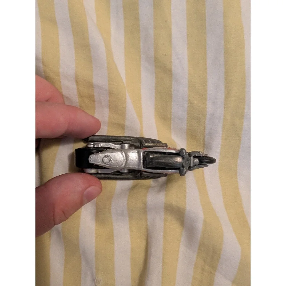 Hot Wheels Airy 8th Motorcycle Diecast Toy Vehicle Silver Red Malaysia
